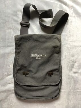 Authentic Pigment Grey Crossbody Canvas Utility Field Bag Battle Of Monocacy